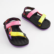 Load image into Gallery viewer, Bright Multicolour Trekker Sandals