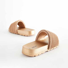 Load image into Gallery viewer, Rose Gold Glitter Sliders