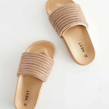 Load image into Gallery viewer, Rose Gold Glitter Sliders