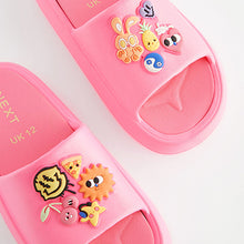 Load image into Gallery viewer, Pink Badge Chunky Sliders