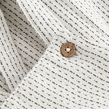 Load image into Gallery viewer, Grey/White Cotton/Linen Mix Baby Woven Dungarees And Shirt Set (0mths-12-18mt)