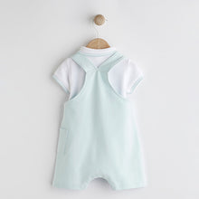 Load image into Gallery viewer, Blue Boat Baby Jersey Dungarees and Bodysuit Set