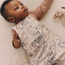 Load image into Gallery viewer, Neutral Tiger Jersey Baby Dungarees And Bodysuit Set (0mths-18mths)