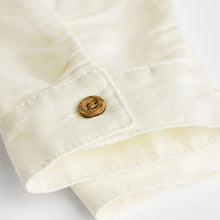 Load image into Gallery viewer, White/Green Baby Woven Shirt and Trousers 2 Piece Set With Linen (0mths-12-18mt)