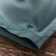 Load image into Gallery viewer, Slate Blue Palm Logo Essential Swim Shorts