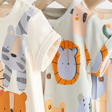 Load image into Gallery viewer, Minerals Character Baby Jersey Rompers 3 Pack