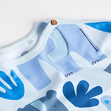 Load image into Gallery viewer, Blue Character Baby Jersey 100% Cotton Rompers 3 Pack