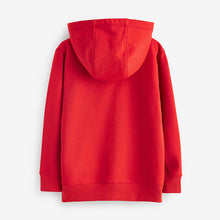 Load image into Gallery viewer, Red Plain Zip Through Hoodie (3-12yrs)