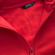 Load image into Gallery viewer, Red Plain Zip Through Hoodie (3-12yrs)
