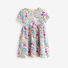 Load image into Gallery viewer, Lilac Ditsy Ribbed Jersey Dress (3mths-5-6yrs)