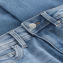 Load image into Gallery viewer, Mid Blue Cropped Slim Jeans