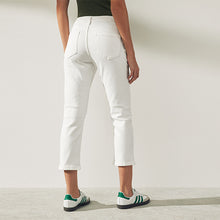 Load image into Gallery viewer, White Cropped Slim Jeans