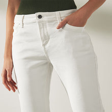 Load image into Gallery viewer, White Cropped Slim Jeans