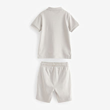 Load image into Gallery viewer, Grey Zip Polo Shirt and Shorts Set (3mths-5-6yrs)