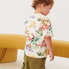 Load image into Gallery viewer, Neutral All-Over Print 100% Cotton Short Sleeve T-Shirt (3mths-5-6yrs)