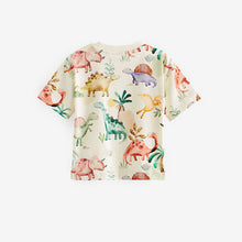 Load image into Gallery viewer, Neutral All-Over Print 100% Cotton Short Sleeve T-Shirt (3mths-5-6yrs)