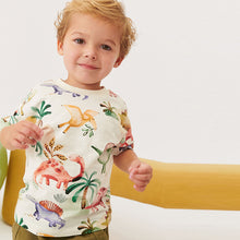 Load image into Gallery viewer, Neutral All-Over Print 100% Cotton Short Sleeve T-Shirt (3mths-5-6yrs)