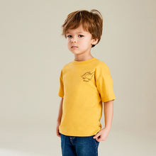 Load image into Gallery viewer, Yellow Simple Short Sleeve T-Shirt