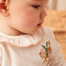 Load image into Gallery viewer, Orange Floral Baby Top And Leggings Set