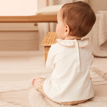 Load image into Gallery viewer, Orange Floral Baby Top And Leggings Set