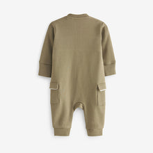 Load image into Gallery viewer, Khaki Green Two Way Zip Sleepsuit 1 Pack (1.5-2yrs)