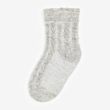 Load image into Gallery viewer, Pink/Neutral Baby Cable Socks 7 Pack (0mths-1-2yrs)