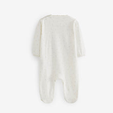 Load image into Gallery viewer, Ecru Butterfly Daddy 100% Cotton Family Sleepsuit (0-18mt)