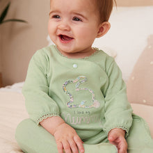 Load image into Gallery viewer, Sage Green Mummy 100% Cotton Family Sleepsuit (0-12mt)