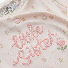 Load image into Gallery viewer, Pink Little Sister Baby 100% Cotton Sleepsuit (0-18mths)