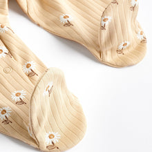 Load image into Gallery viewer, Neutral Baby Wrap 100% Cotton Sleepsuits 3 Pack (0-3-6mt)