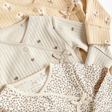 Load image into Gallery viewer, Neutral Baby Wrap 100% Cotton Sleepsuits 3 Pack (0-3-6mt)