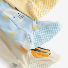 Load image into Gallery viewer, Blue/Yellow Two Way Zip Baby Sleespuits 3 Pack (0mths-6-9mt)