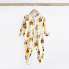 Load image into Gallery viewer, Blue/Yellow Two Way Zip Baby Sleespuits 3 Pack (0mths-6-9mt)