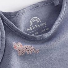 Load image into Gallery viewer, Teal Blue Baby Short Sleeve Bodysuit 5 Pack