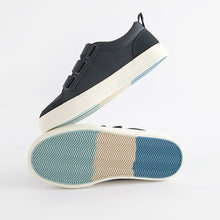 Load image into Gallery viewer, Navy Blue Standard Fit (F) 3 Strap Touch Fastening Trainers