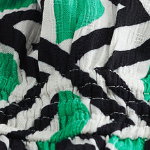 Load image into Gallery viewer, Green Geometric Off Shoulder Playsuit