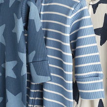 Load image into Gallery viewer, Navy Blue Star Baby 100% Cotton Zip Sleepsuits 3 Pack (0mths-12-18mt)