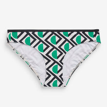 Load image into Gallery viewer, Green Geo High Leg High Leg Bikini Bottoms