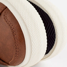 Load image into Gallery viewer, Tan Brown Standard Fit (F) Two Strap Touch Fastening Trainers