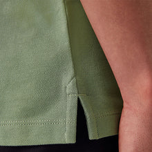 Load image into Gallery viewer, Green Regular Fit Short Sleeve Pique Polo Shirt