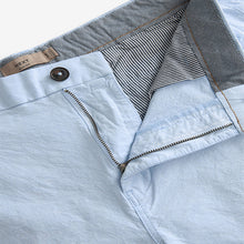 Load image into Gallery viewer, Light Blue Oxford Slim Fit Stretch Chinos Shorts