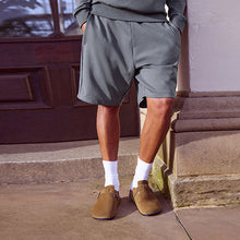 Load image into Gallery viewer, Blue Straight Fit Zip Pocket Jersey Shorts