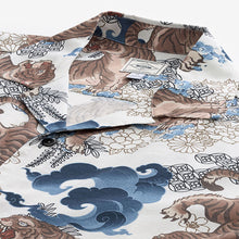 Load image into Gallery viewer, Ecru Printed Short Sleeve Shirt With Cuban Collar