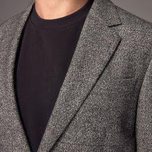 Load image into Gallery viewer, Charcoal Grey Slim Fit Donegal Suit Jacket