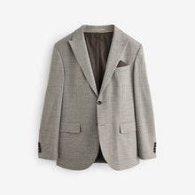 Load image into Gallery viewer, Neutral Slim Fit Check Suit Jacket