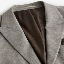 Load image into Gallery viewer, Neutral Slim Fit Check Suit Jacket