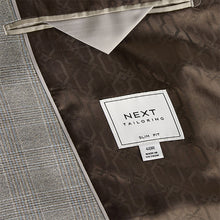 Load image into Gallery viewer, Neutral Slim Fit Check Suit Jacket