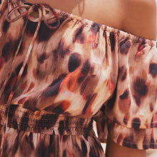 Load image into Gallery viewer, Animal Off Shoulder Summer Dress