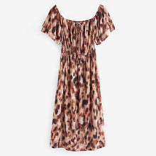 Load image into Gallery viewer, Animal Off Shoulder Summer Dress