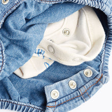 Load image into Gallery viewer, Denim Blue Dungarees And Bodysuit Baby Set (0mths-12-18mt)